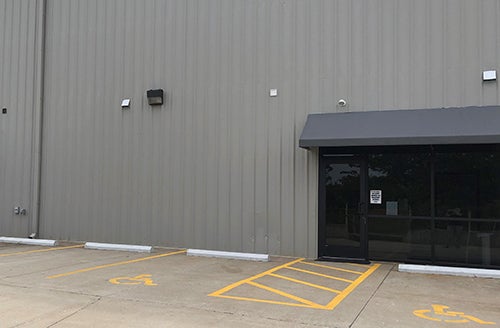 Clinic entrance at the back of the Branson West building