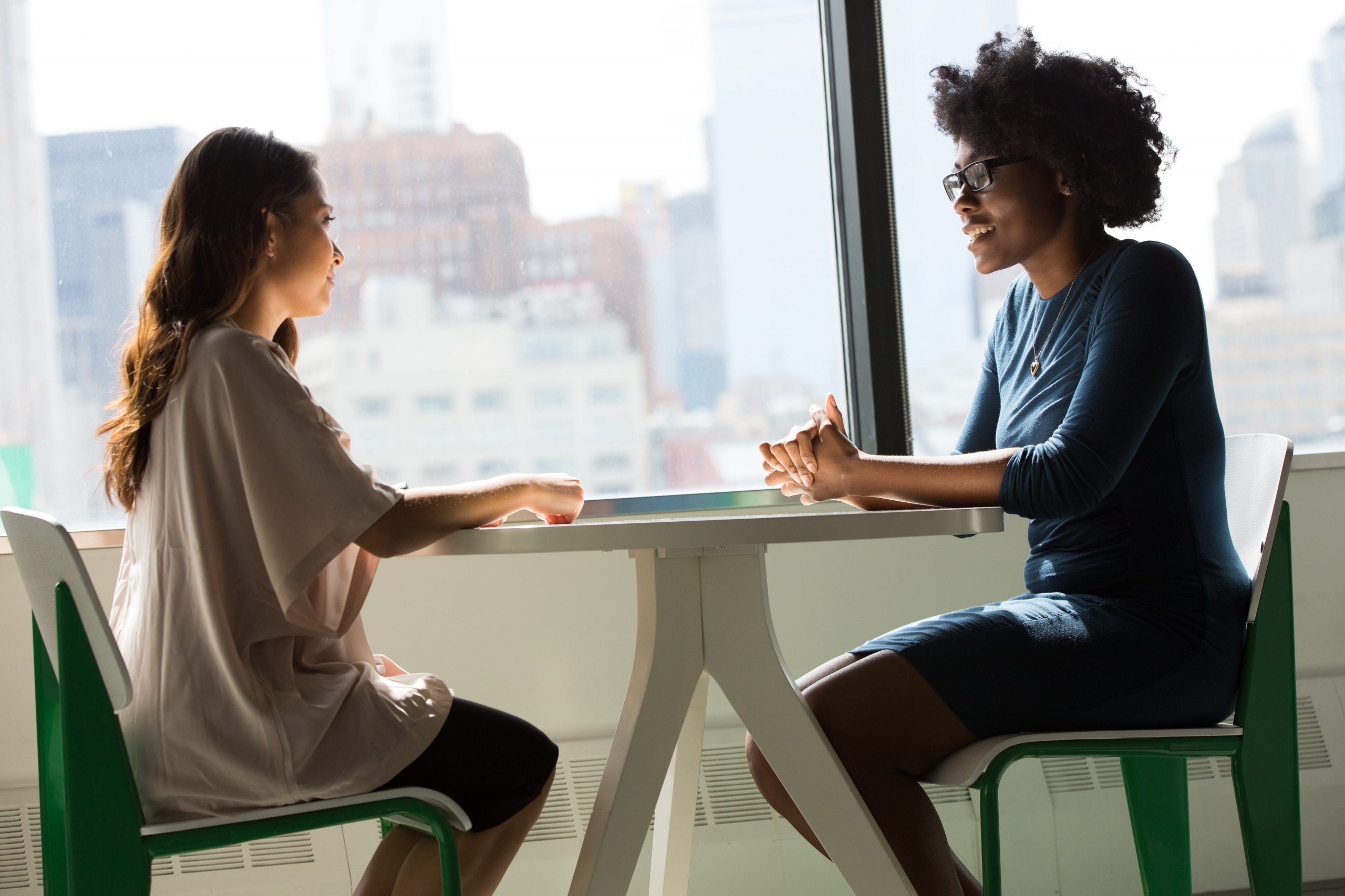 Women having conversation