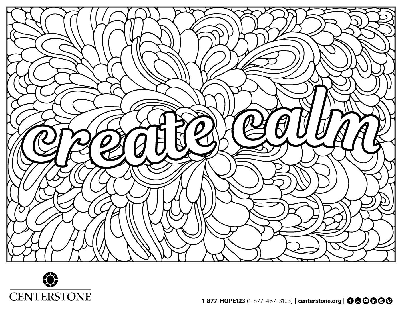 Create Calm Coloring Sheet