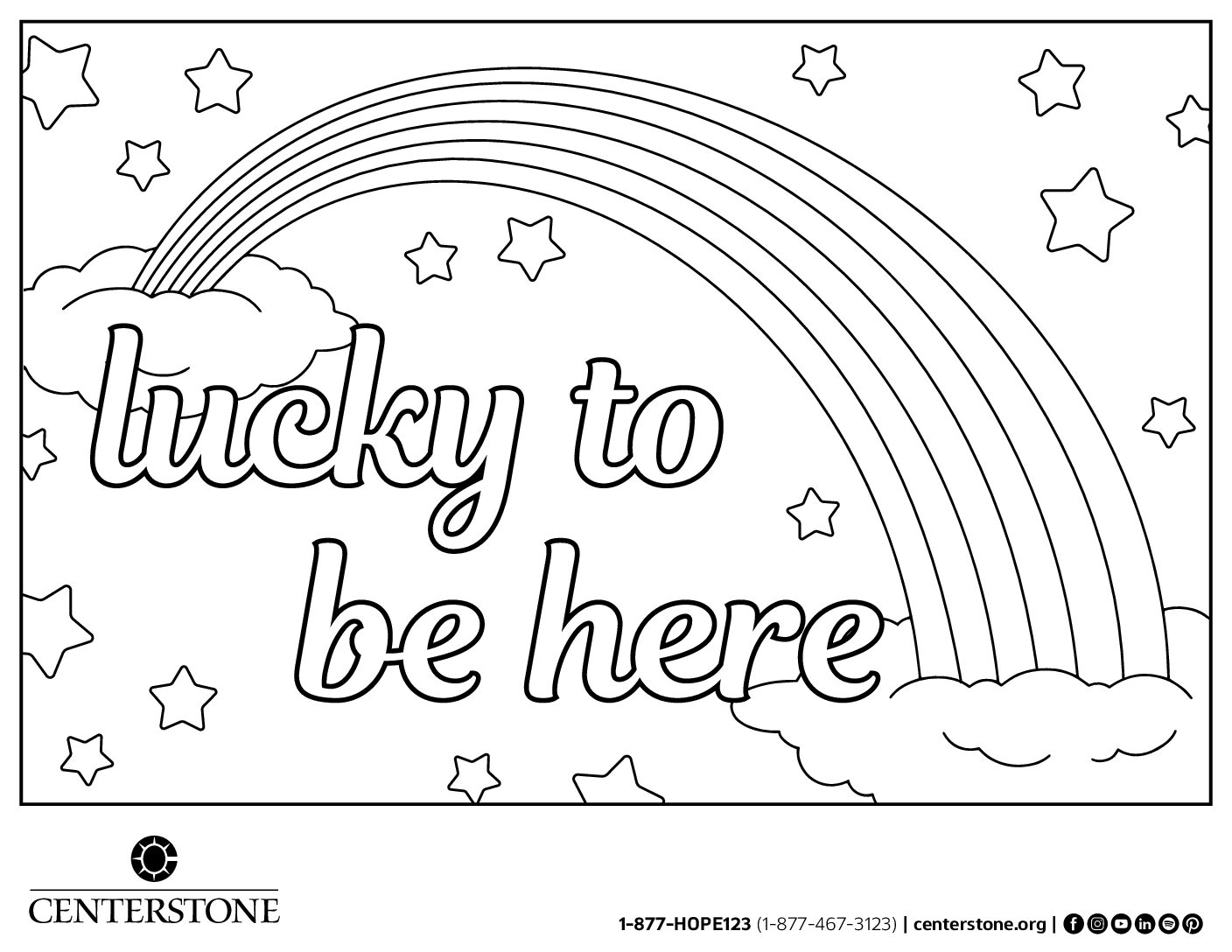 Lucky to be Here Coloring Sheet