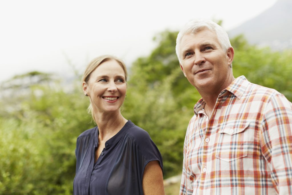 Mature couple in park