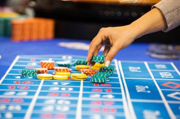 image of gambling table and chips