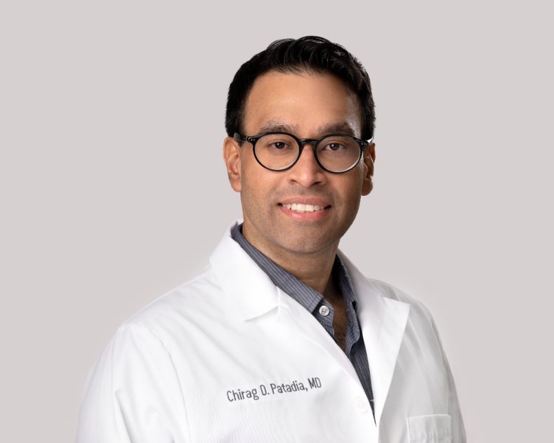Portrait of Chirag Patadia, M.D. in a white lab coat