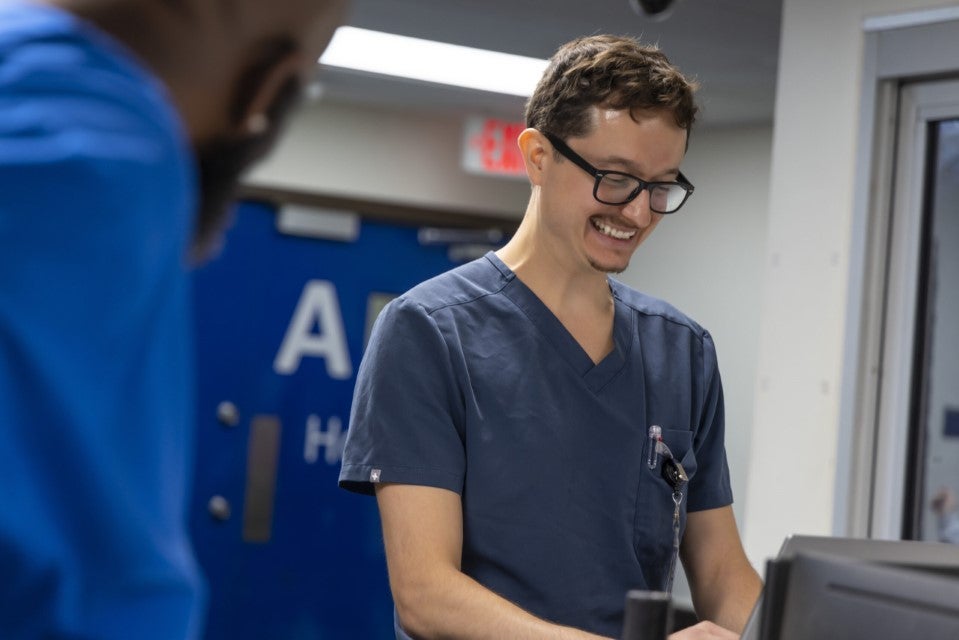 Centerstone Nurse or Tech Smiling Two behavioral health professionals at Centerstone
