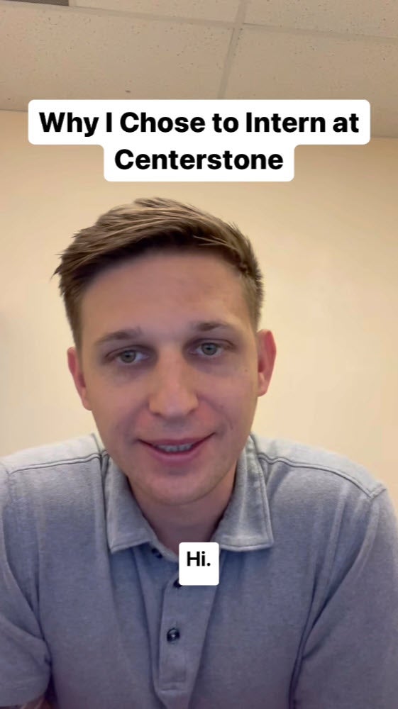 male student intern smiling video preview