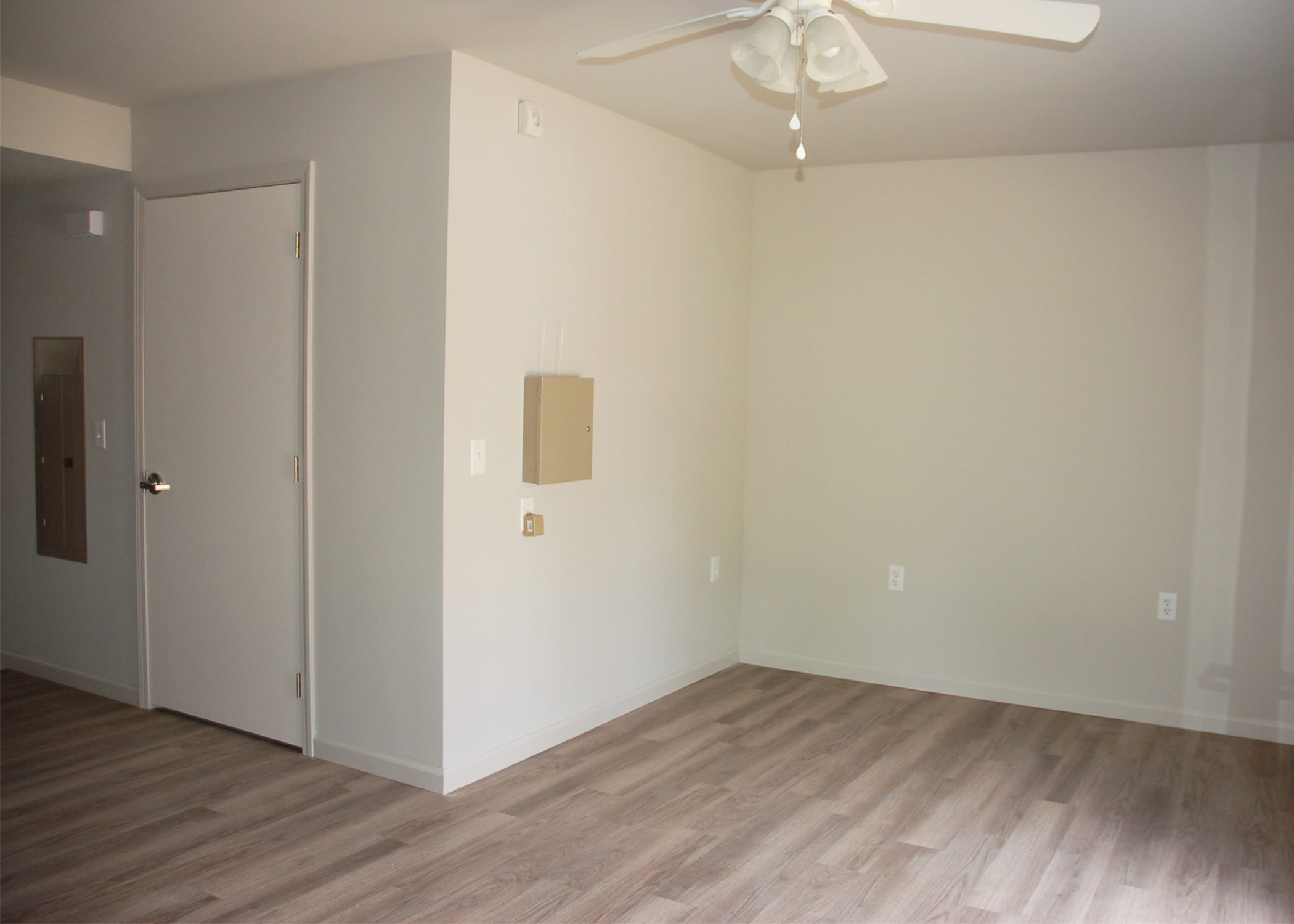 interior of Milestone Apartments with view of front entryway